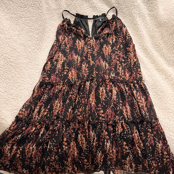 DREW Dresses & Skirts - DREW Black and Brown Floral Dress